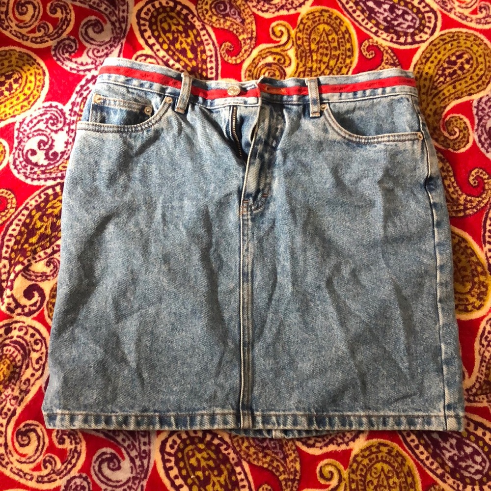 vintage tommy hilfiger denim skirt